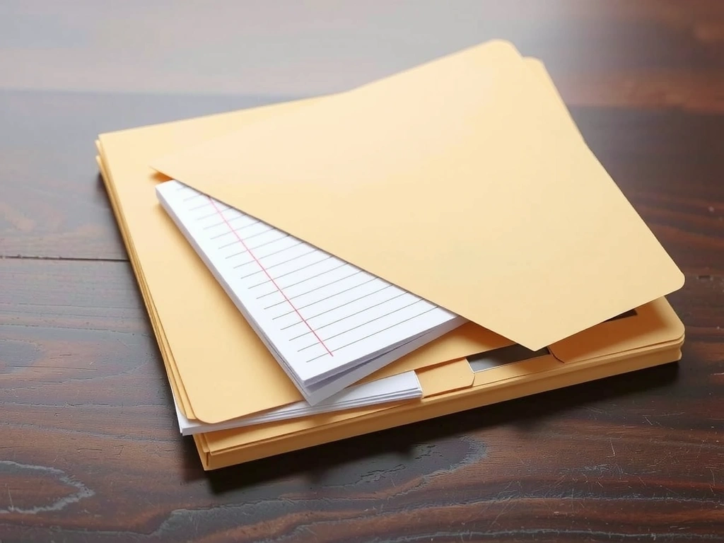 Aktenschuber auf dunklem Holz