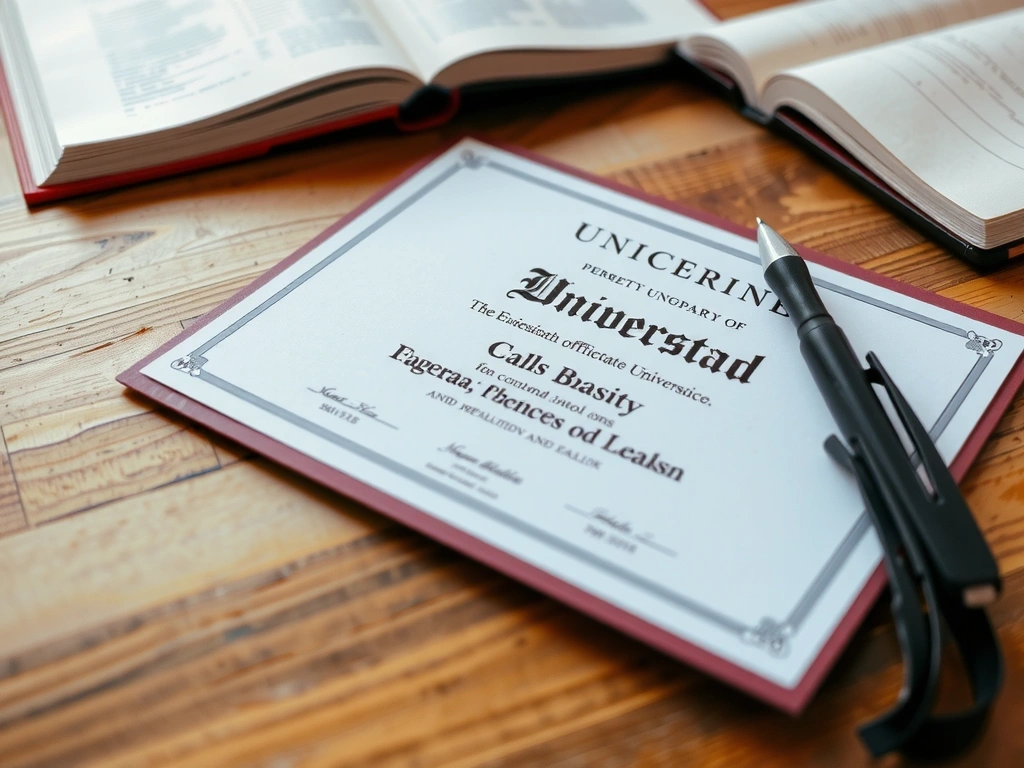 Zertifikat der Ausbildung